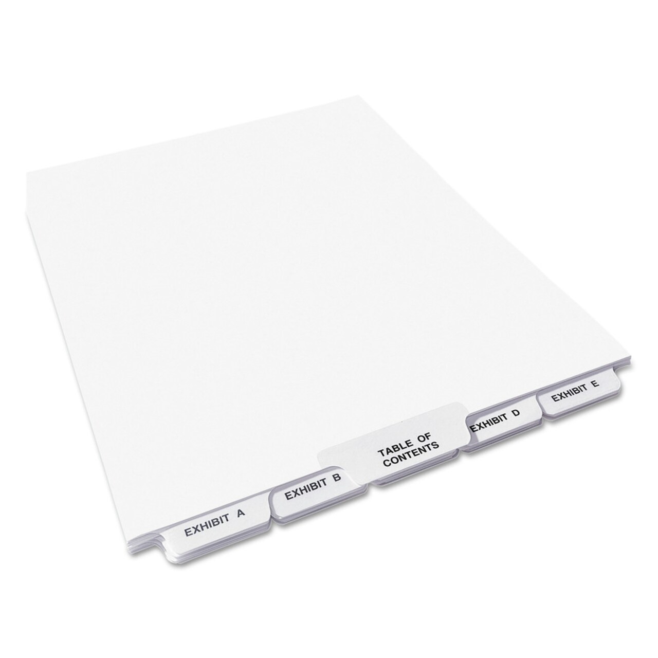 Avery 11 in. x 8.5 in. 27-Tab Preprinted Legal Exhibit Bottom A to Z Tab Index Dividers - White (1-Set)